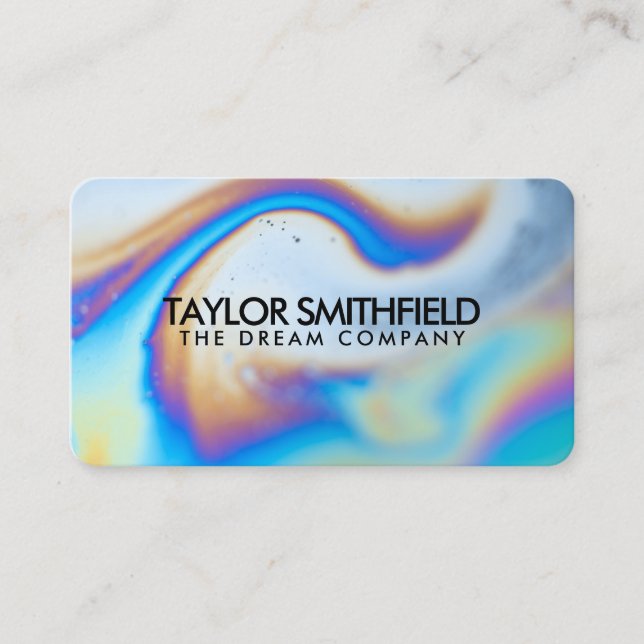 Holographic Marble Business Card (Front)