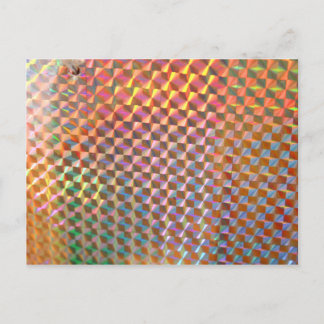 holographic metal photograph colourful design postcard