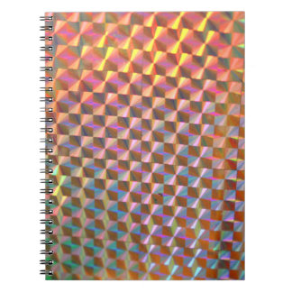 holographic metal photograph colourful design spiral notebook