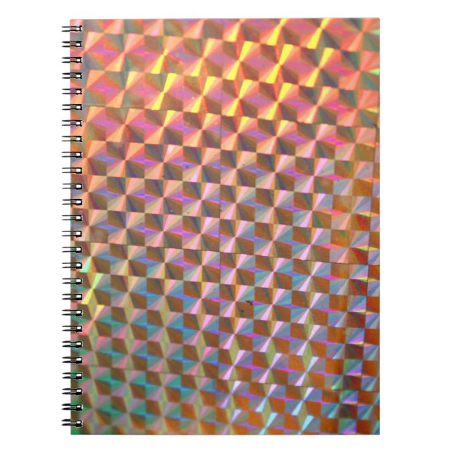 holographic metal photograph colourful design spiral notebook (Front)