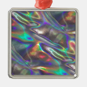holographic metal tree decoration