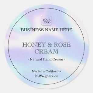 Holographic Minimal Business Logo Product Label