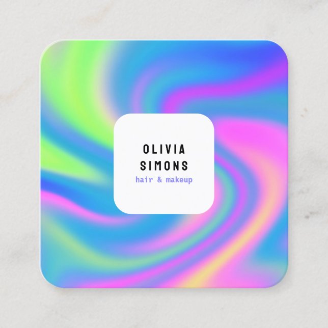 Holographic Minimalist Business Card (Front)
