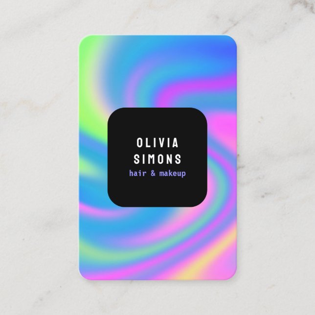 Holographic Minimalist Business Card (Front)