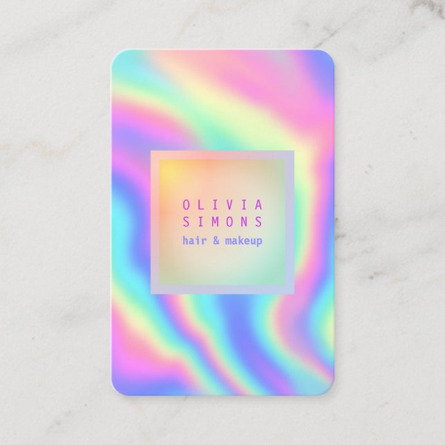 Holographic Minimalist Business Card (Front)
