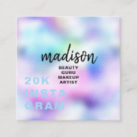 Holographic modern colourful beauty guru custom