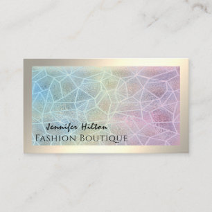 Holographic mosaic luxury shiny business card
