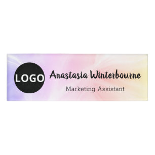 Holographic Name Badge – Custom Logo, Magnetic