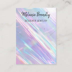 Holographic Necklace Earring Jewellery Display Business Card