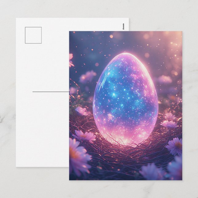 Holographic Neon Easter Egg Card (Front/Back)