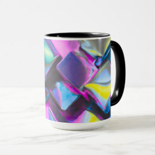 Holographic Neon Glow Aesthetic Mug