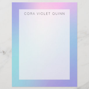 Holographic Ombre Custom Letterhead
