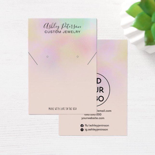 Holographic ombre jewellery earring necklace displ (Desk)