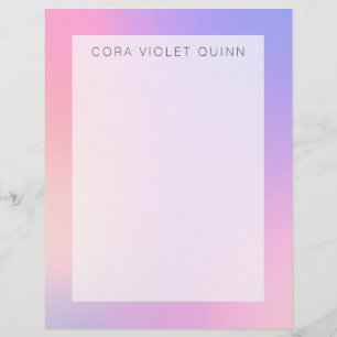 Holographic Ombre Letterhead