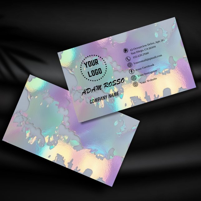 holographic opal business card (Creator Uploaded)