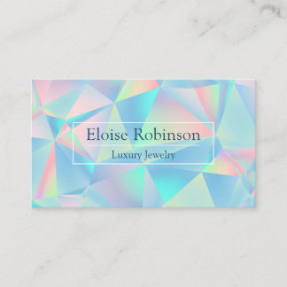 Holographic Opal Elegant Business Card