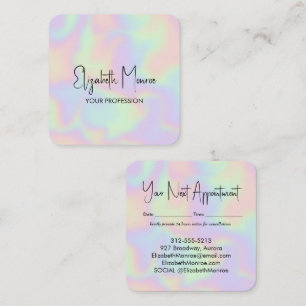 Holographic Opal Gemstone Appointment Card