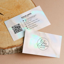 Holographic Opal Professional Company Logo QR Code