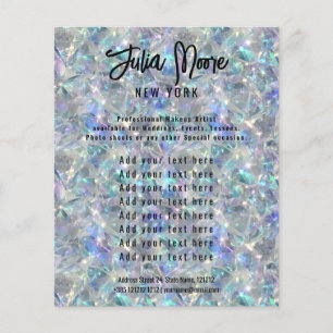 Holographic Opal Stone Background Flyer