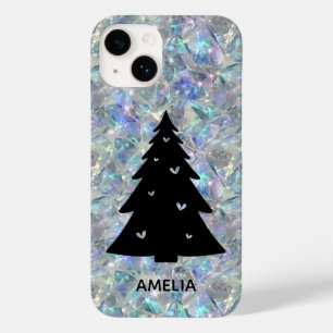 Holographic Opal Stone Background Holidays Name Case-Mate iPhone 14 Case