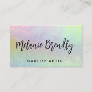 Holographic Opal Stone Minimalist Business Card