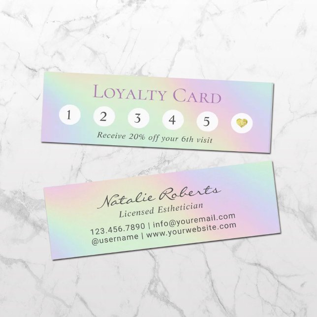Holographic Pastel 6 Punch Customer Loyalty (Creator Uploaded)
