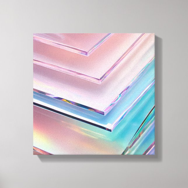 Holographic Pastel Background Canvass Canvas Print (Front)