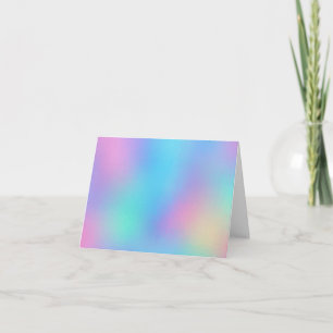 Holographic Pastel Dream Holiday Card
