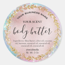 Holographic Pastel Glitter Rose Gold Body Butter