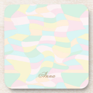 Holographic Pattern Custom Name  Coaster