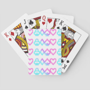 Holographic pattern style. playing cards