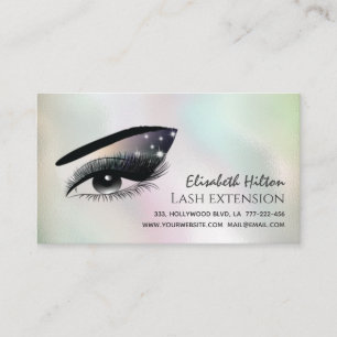 Holographic pearl alluring makeup eye after care business card