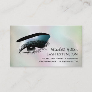 Holographic pearl alluring makeup eye after care business card