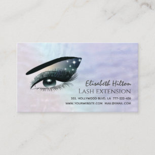 Holographic pearl alluring makeup eye after care business card