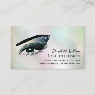 Holographic pearl alluring makeup eye after care business card
