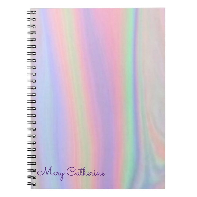 Holographic pink homework notebook (Front)