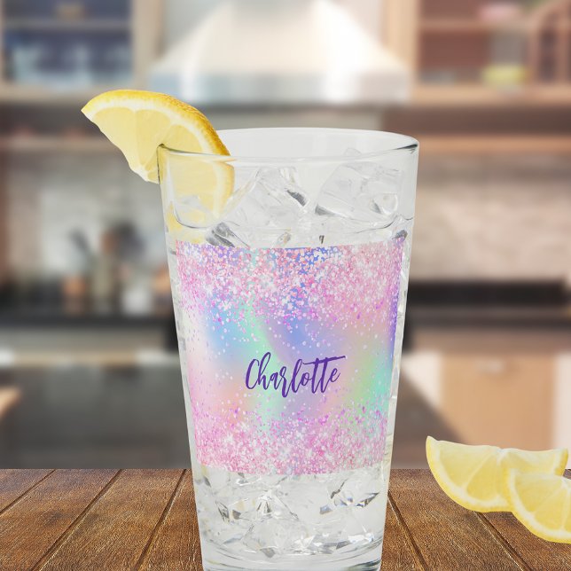 Holographic pink purple name glass (Creator Uploaded)