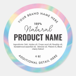 Holographic Product Round Label