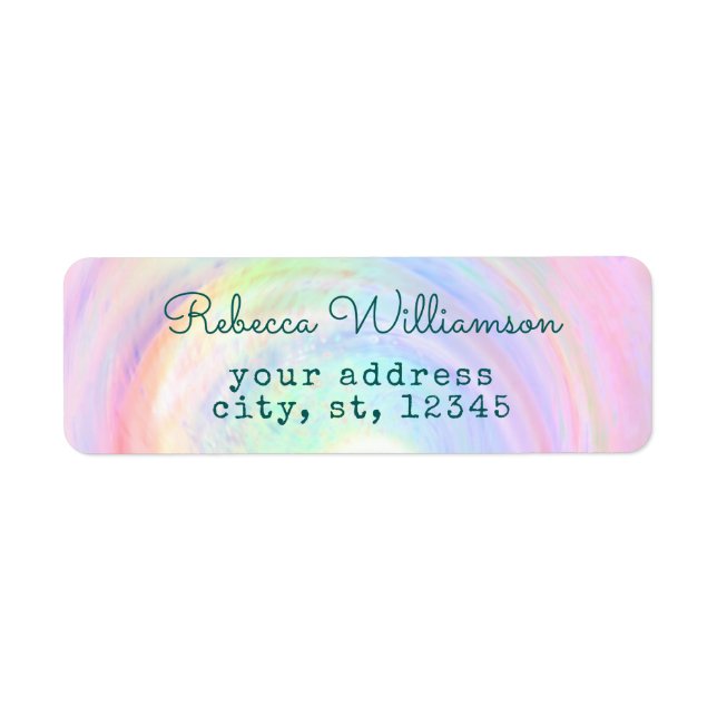 Holographic Rainbow Aesthetic Pastel Swirl (Front)