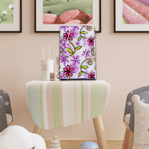 Holographic Rainbow Floral Collage Medium Gift Bag