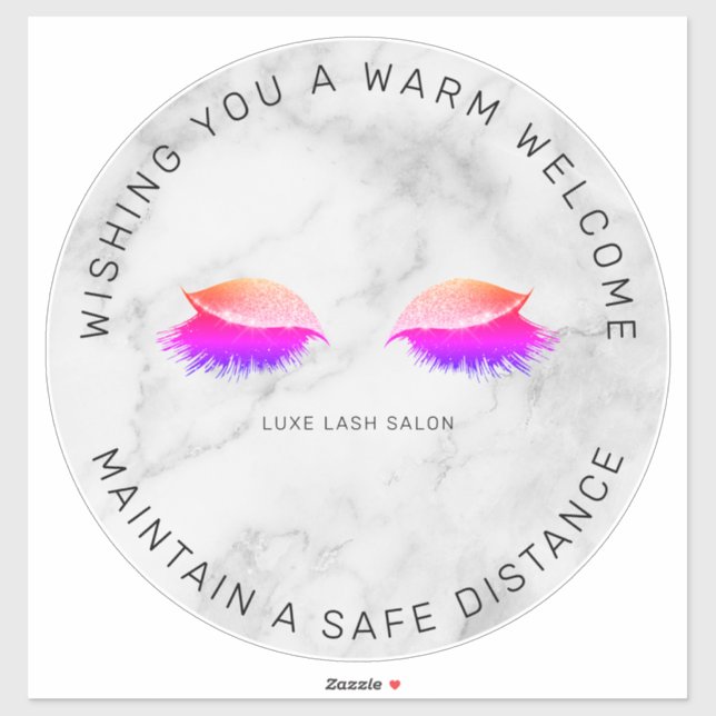 Holographic Rainbow Salon Distancing Floor Marker (Sheet)