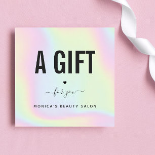 Holographic Rainbow Unicorn Pastel Modern Salon