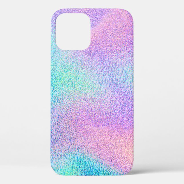 Holographic real texture in blue pink green colors Case-Mate iPhone case (Back)
