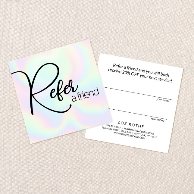 Holographic Refer a Friend Referral Card (Creator Uploaded)