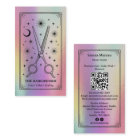 Holographic Retro Celestial Tarot Hairdresser QR