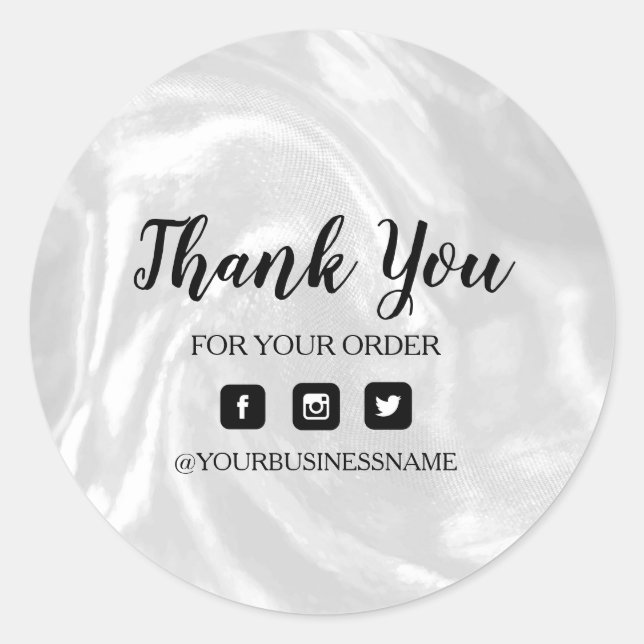 Holographic silver . Elegance and harmony   Classic Round Sticker (Front)