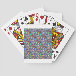 holographic silver playing cards