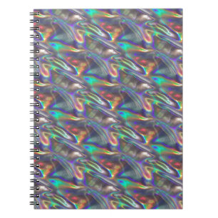 holographic silver spiral notebook