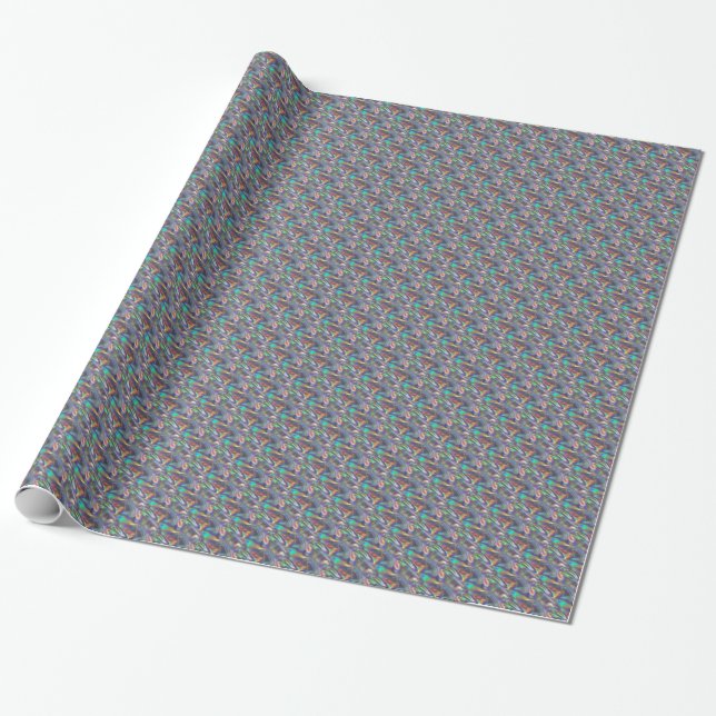 holographic silver wrapping paper (Unrolled)