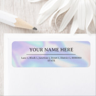Holographic Simple Minimalist Name Address Return